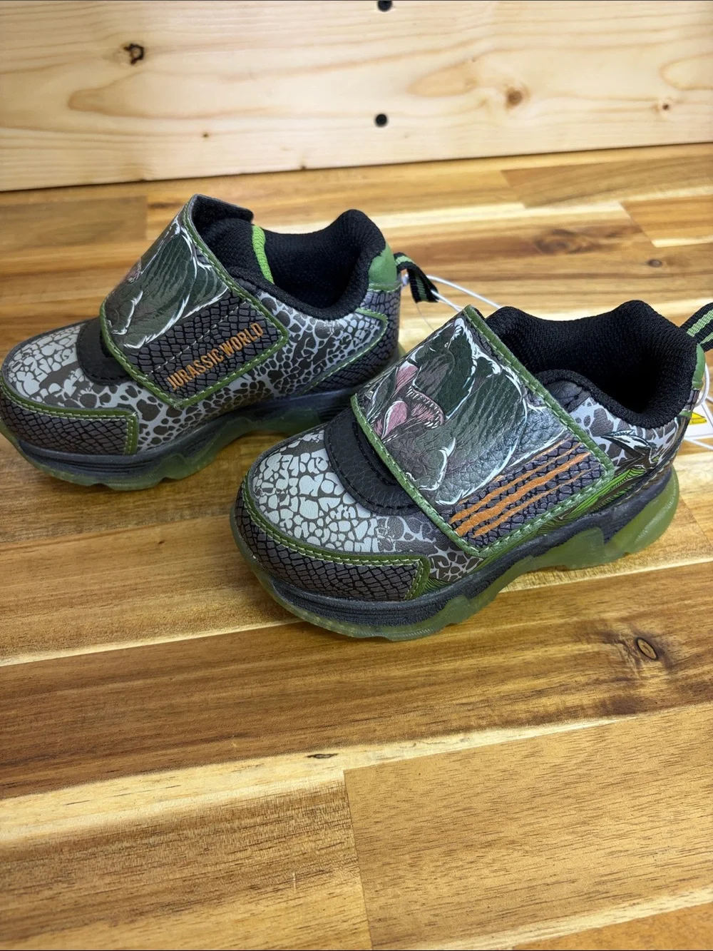 Jurassic World Green & Gray Boys' Light-Up Sneakers